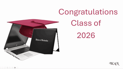 Congratulations Class Of 2026 With A Graduation Cap And Diploma GIF