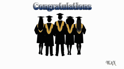 congratulations class of 2026 with a group of graduates throwing their caps in the air