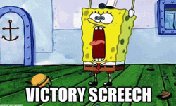 Congratulations Funny SpongeBob Victory Screech GIF