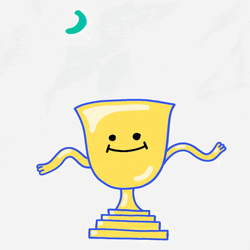 Congratulations Funny Trophy Wavy Arms GIF