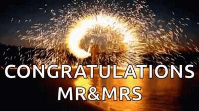 Congratulations Mr And Mrs Firework Display GIF