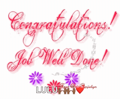 Congratulations On Your Job Well Done Pink GIF