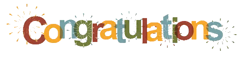 Congratulations Sign With Fireworks Sticker