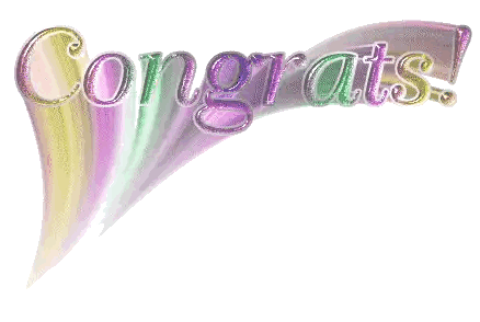 Congratulations Sign With Rainbow Sticker