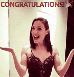 Congratulations Smiling Gal Gadot  GIF