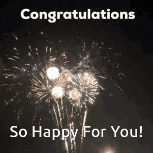 Congratulations So Happy For You With Fireworks In The Sky GIF