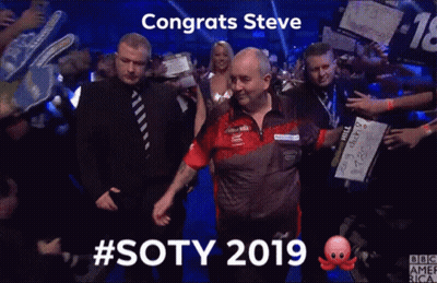 Congratulations Steve #Soty 2019 Is Displayed On The Screen GIF