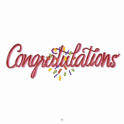 Congratulations Surrounded By Confetti GIF
