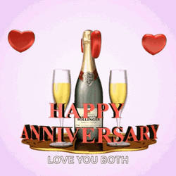 Congratulations Wedding Anniversary Wine GIF