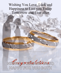Congratulations Wedding Gold Rings GIF
