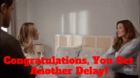 Congratulations You Got Another Delay GIF