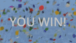 Congratulations You Win Confetti GIF