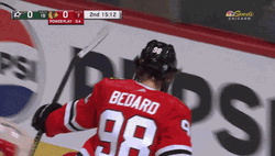 Connor Bedard Fist Head Bump GIF