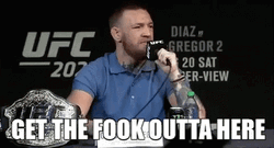 Conor McGregor Holding A Mic Gtfo GIF