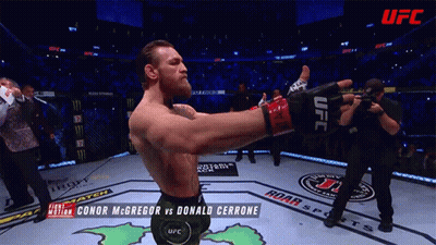 Conor McGregor Vs. Donald Cerrone Boxing Ring GIF