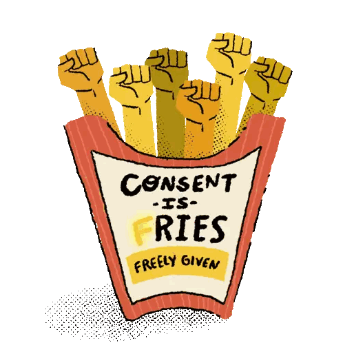 Consent Is Fries Informed Sticker