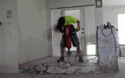Construction Boy Headbanging