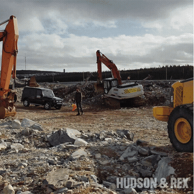 Construction Site Hudson & Rex GIF