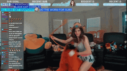 Content Creator Kaitlyn Michelle Siragusa Amouranth Girl On Top Cowgirl GIF