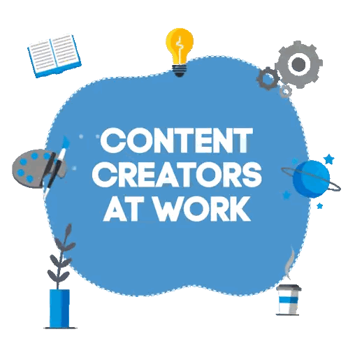 Content Creators At Work Ad Sticker