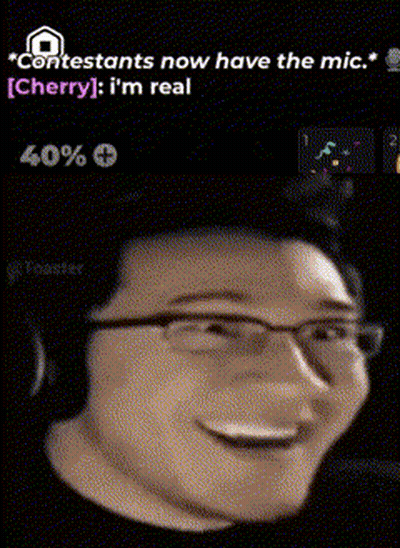 Contestants Now Have The Mic Cherry : I 'M Real Turquoise : We 40 % + GIF