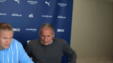 Contract Signing Erling Haaland Football Player GIF
