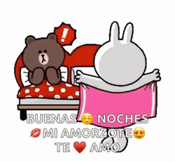 Cony And Brown Buenas Noches Amor Sticker