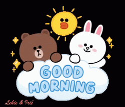 Cony And Brown Good Morning GIF