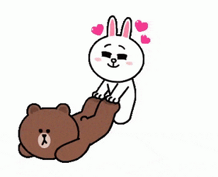 Cony And Brown Pulling GIF