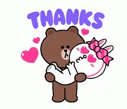 Cony And Brown Thanks GIF