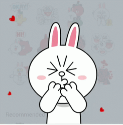 Cony Heart Big Kiss GIF