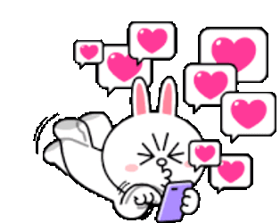 Cony Line Friends I Love You Sticker GIF