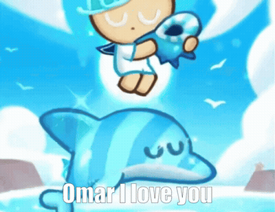Cookie And Dolphin Saying Omar I Love You GIF