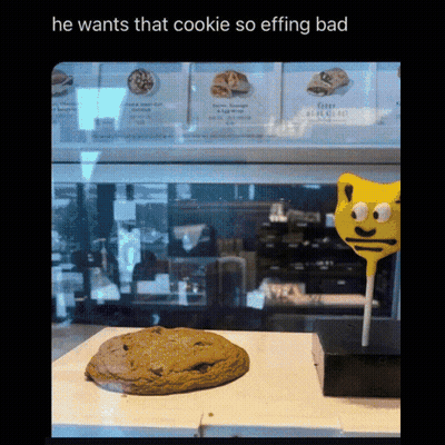 Cookie And Lollipop He Wants That Cookie So Effing Bad GIF