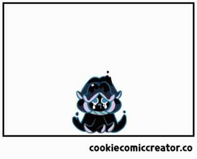 Cookie Comic Creator.co Black Ball Logo GIF