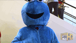 Cookie Monster Cosplay By Deadpool GIF