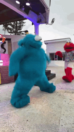 Cookie Monster Dance Gif GIF