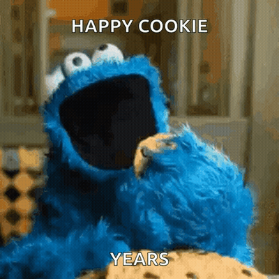 Cookie Monster Eating Cookie GIF