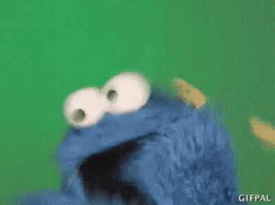 Cookie Monster Eating Hamburger GIF