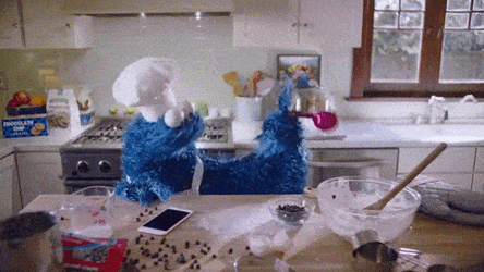 Cookie Monster House Baking Eating GIF