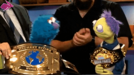 Cookie Monster Play Like A Champion To Win GIF