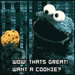 Cookie Monster Want Cookie Its Like A Reward GIF