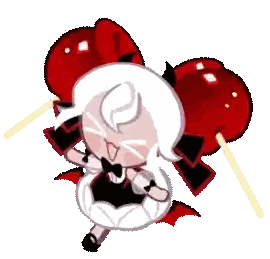 Cookie Run Character Holding Lollipop And Apple Sticker