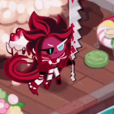 Cookie Run Character Holding Sword GIF