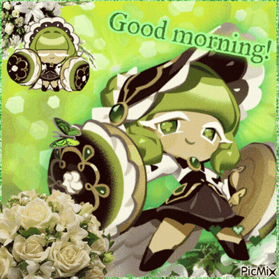 Cookie Run Character Saying Good Morning GIF