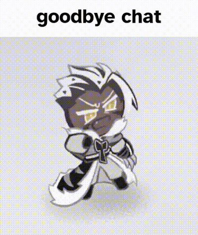Cookie Run Character Saying Goodbye Chat GIF