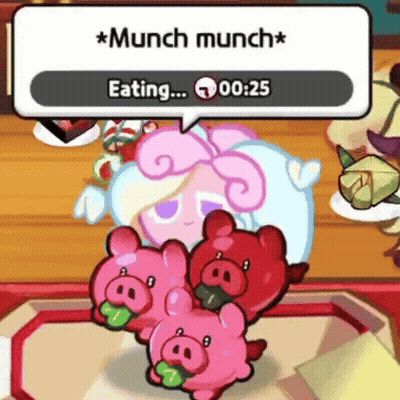Cookie Run Game Saying Munch Munch GIF