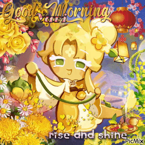 Cookie Saying Good Morning Rise And Shine GIF
