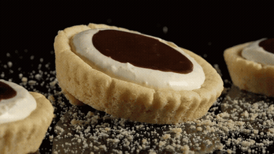 Cookie With Chocolate And Whipped Cream GIF
