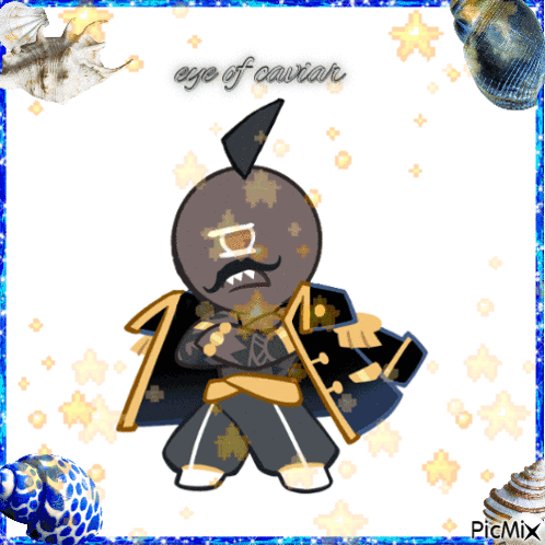 Cookie With Mohawk And Mustache Eye Of Caviar GIF